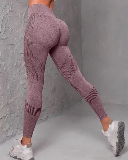 Legginsy sportowe z szerokim pasem