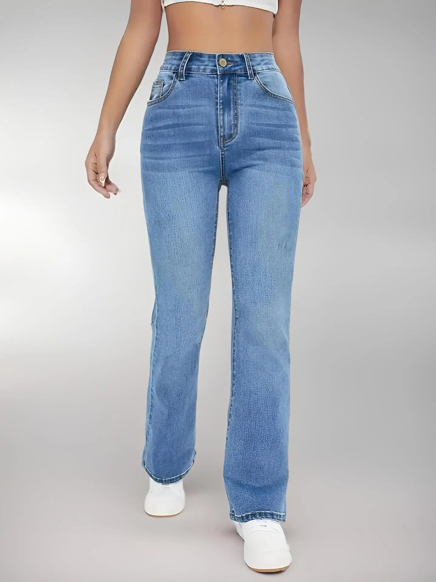 New-women-s-hot-jeans-slimming-European-and-American-style-casual-versatile-high-waist-washed-Denim-3