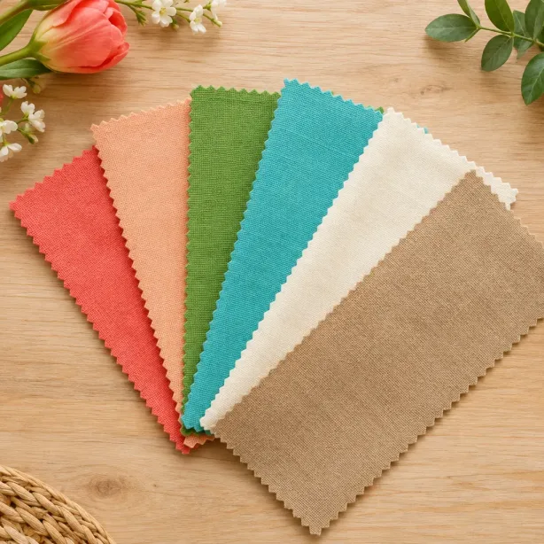 Paleta typu wiosna: koral, brzoskwinia, ciepła zieleń, turkus i kremowa biel