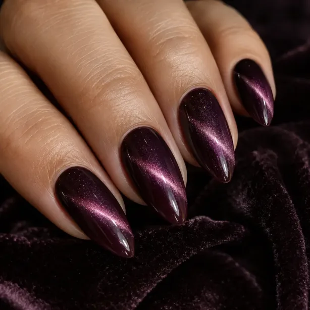 Cat eye w kolorze śliwki